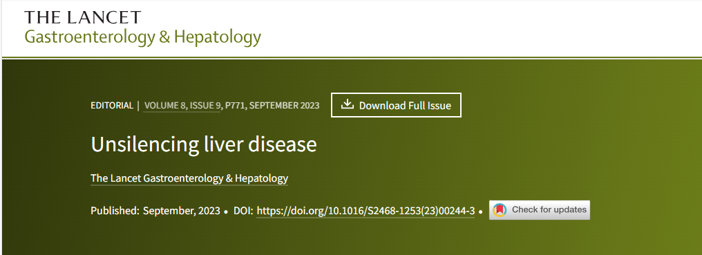 柳叶刀最新社评：让肝病不再沉默，大力推动FibroScan的普及性